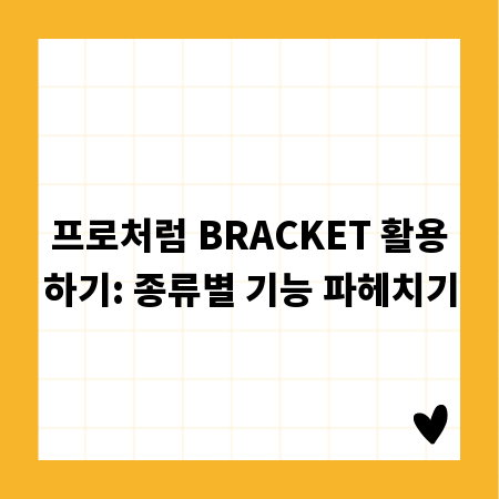프로처럼 BRACKET 활용하기: 종류별 기능 파헤치기