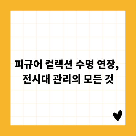 피규어 컬렉션 수명 연장, 전시대 관리의 모든 것