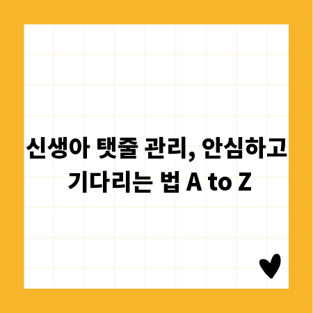 신생아 탯줄 관리, 안심하고 기다리는 법 A to Z