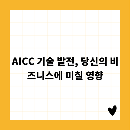 AICC 기술 발전, 당신의 비즈니스에 미칠 영향