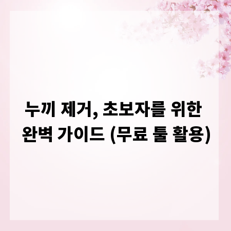 누끼 제거, 초보자를 위한 완벽 가이드 (무료 툴 활용)