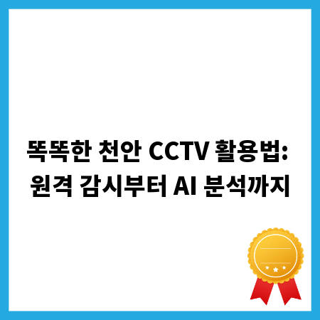 똑똑한 천안 CCTV 활용법: 원격 감시부터 AI 분석까지