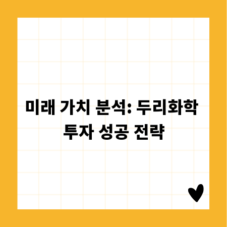 미래 가치 분석: 두리화학 투자 성공 전략
