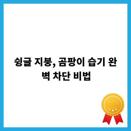 슁글 지붕, 곰팡이 습기 완벽 차단 비법