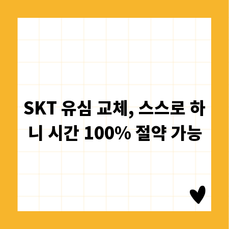 SKT 유심 교체, 스스로 하니 시간 100% 절약 가능