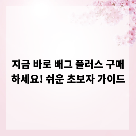 지금 바로 배그 플러스 구매하세요! 쉬운 초보자 가이드