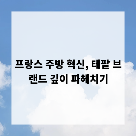 프랑스 주방 혁신, 테팔 브랜드 깊이 파헤치기