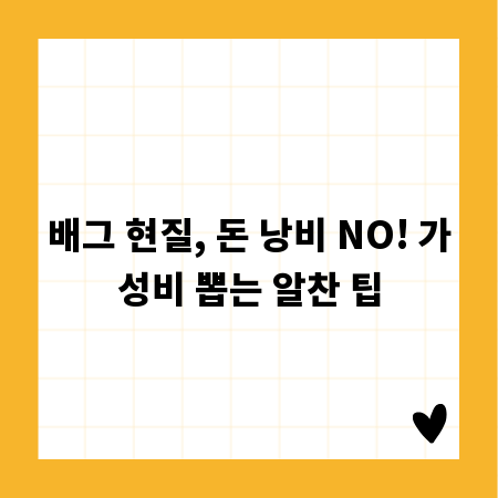 배그 현질, 돈 낭비 NO! 가성비 뽑는 알찬 팁