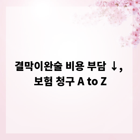 결막이완술 비용 부담 ↓, 보험 청구 A to Z