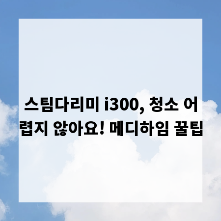 스팀다리미 i300, 청소 어렵지 않아요! 메디하임 꿀팁