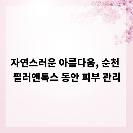 자연스러운 아름다움, 순천 필러앤톡스 동안 피부 관리