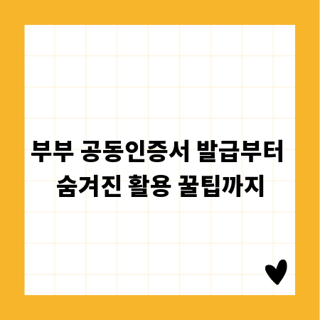 부부 공동인증서 발급부터 숨겨진 활용 꿀팁까지