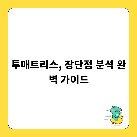 투매트리스, 장단점 분석 완벽 가이드