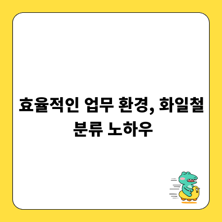 효율적인 업무 환경, 화일철 분류 노하우