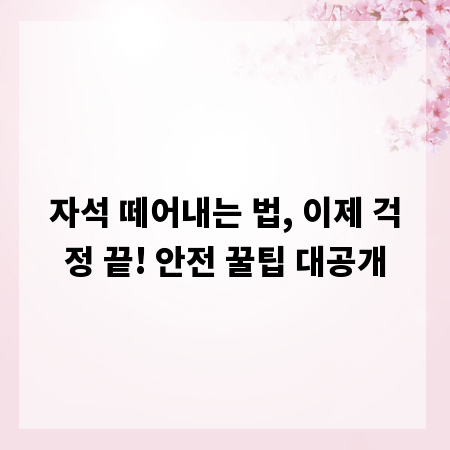 자석 떼어내는 법, 이제 걱정 끝! 안전 꿀팁 대공개