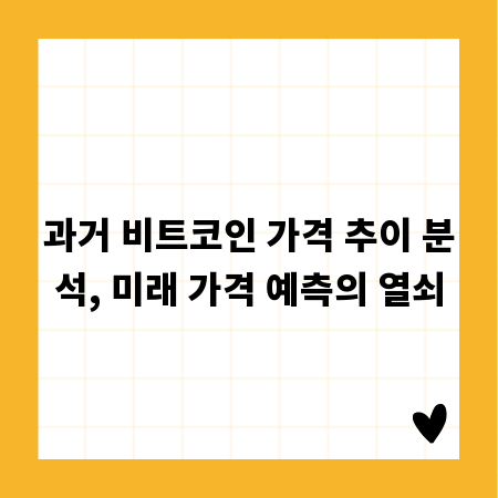 과거 비트코인 가격 추이 분석, 미래 가격 예측의 열쇠